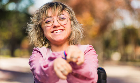 NDIS participant Smiling