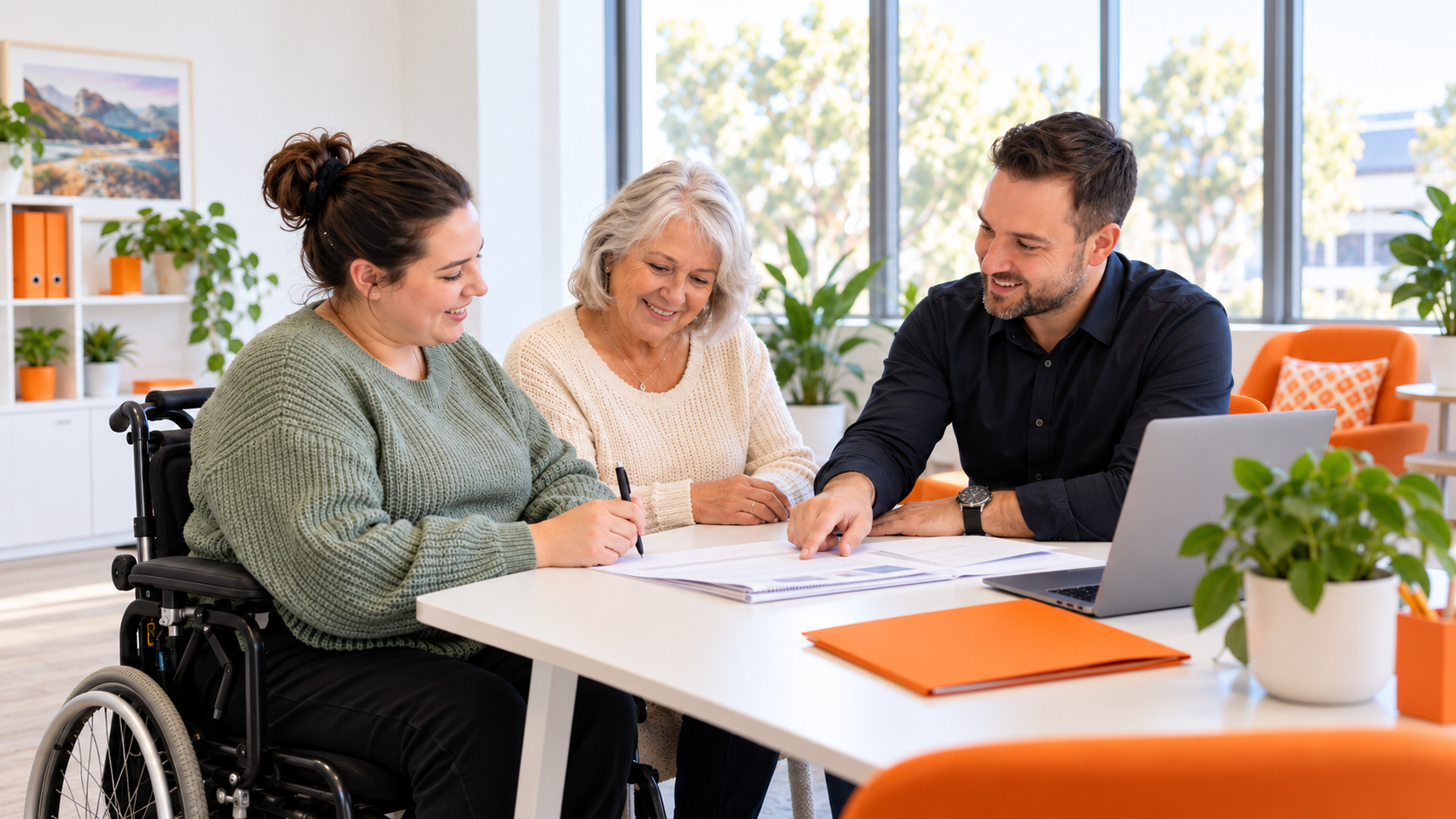 Participant reviewing invoices with a plan manager